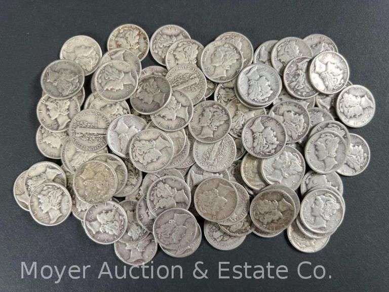 (100) Mercury Dimes image