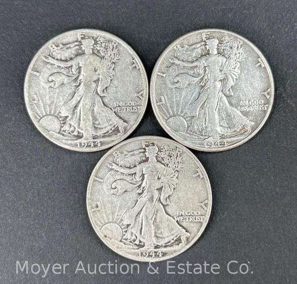 (3) 1944 Walking Liberty Half Dollars image