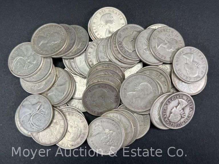 (50) Canadian Silver Quarters, 1966 and Before image