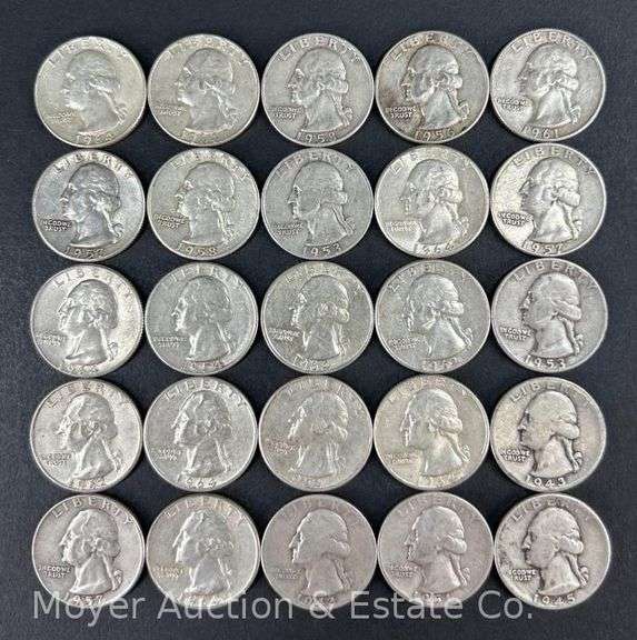 (25) Washington Silver Quarters image