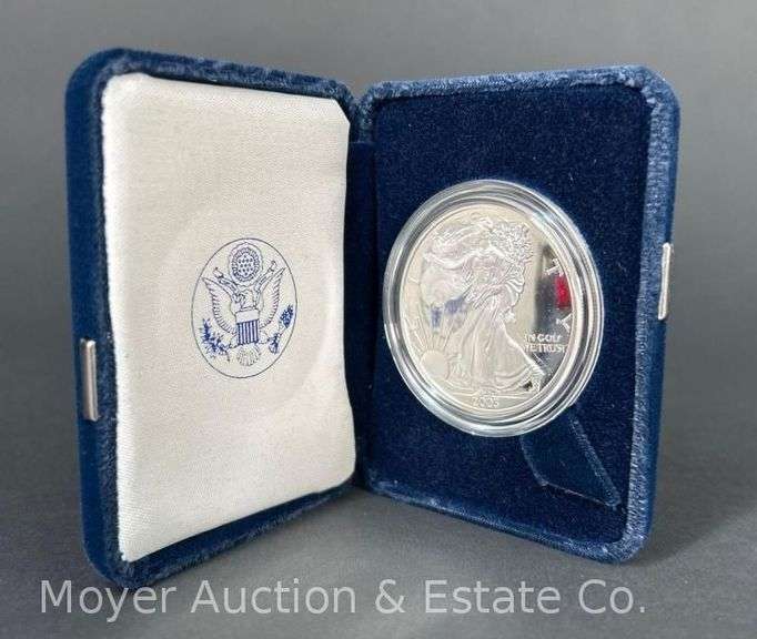 2003 American Eagle Proof Silver Dollar, with Original Boxes image