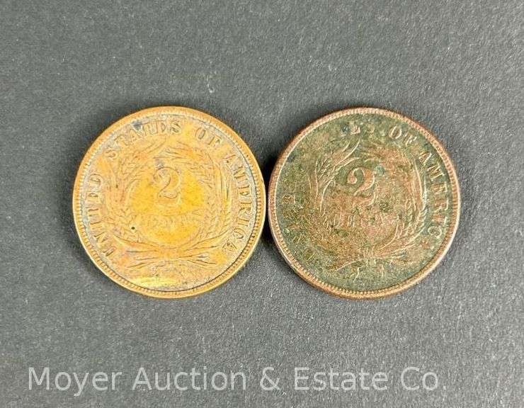 1865 and 1867 Two-Cent Pieces image