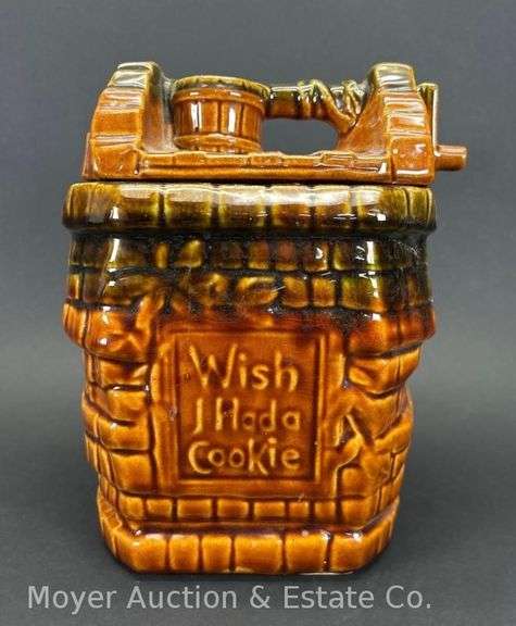 McCoy Pottery "Wish I Had a Cookie" Wishing Well Cookie Jar, 9.5"h image