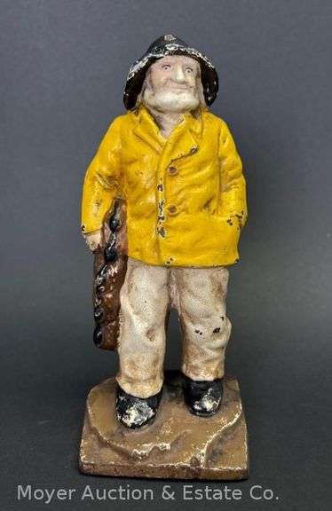 Cast Iron Old Salt Fisherman Doorstop, 6.5"h image