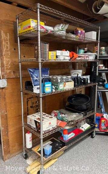 Metro Style Rolling Rack Shelving, 48"x18"x75"h