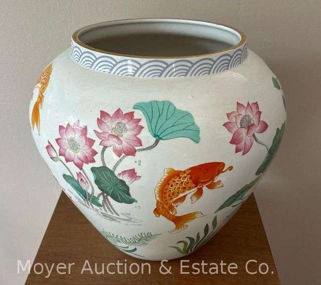 Franklin Mint "The Vase of the Golden Carp", 13"h