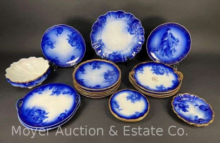 (18) Pieces of Blue and White Syracuse China, 7"-12"w image