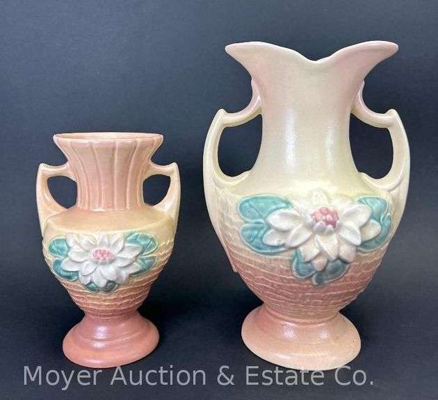 (2) Hull Art Pottery Vases, 6.5"-9.5"h image