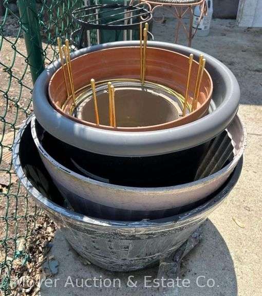 Group of Gardening Pots, Plant Stands, Etc.