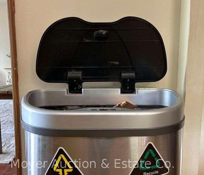 NineStars Stainless Trash/Recycling Can, 26"h
