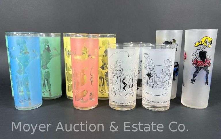 Group of Juice Glasses with Dancers image