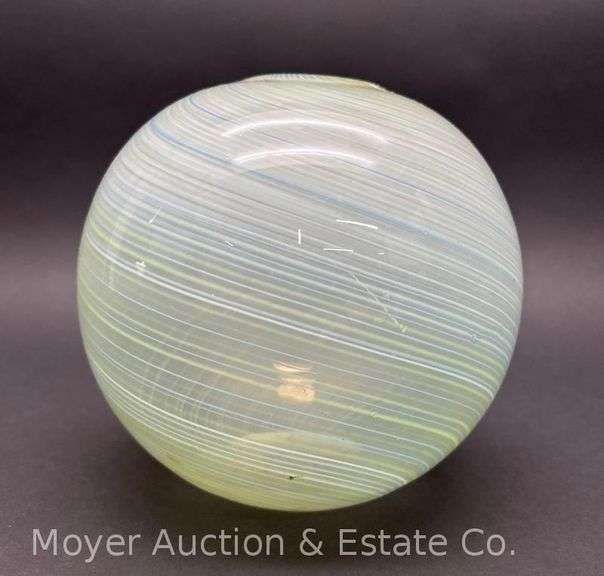 Swirled Art Glass Vase, 7"h image
