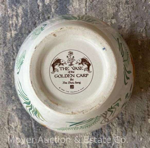 Franklin Mint "The Vase of the Golden Carp", 13"h