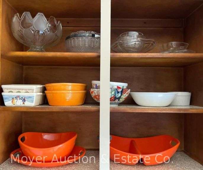 Contents of Kitchen, Dishes, Tupperware, Flatware, Cooking Utensils, Serving-ware, Etc.