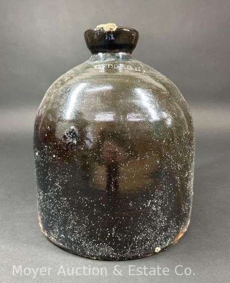 Geddes NY Albany Glaze Stoneware Jug, 10"h x 8"w image