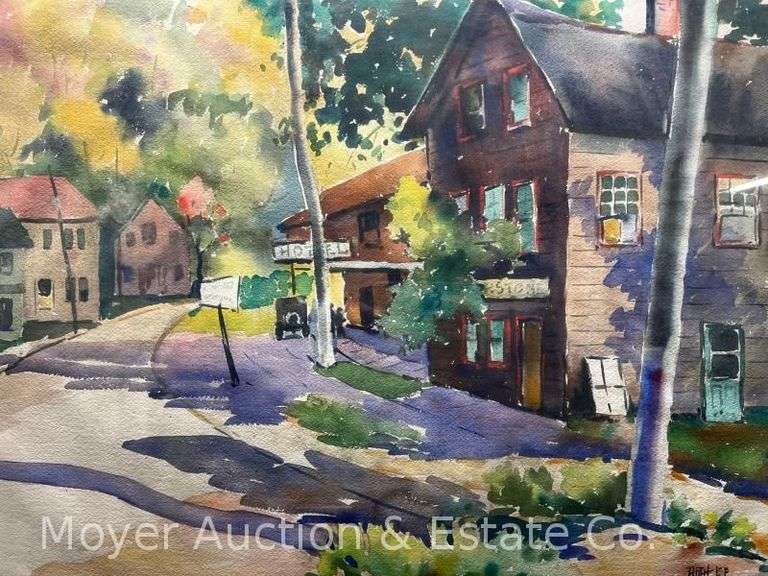 Ruth Lee Watercolor Painting, Framed, 29"x 35" Overall image