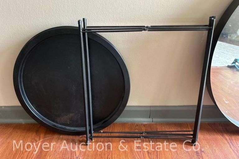 Metal Frame Wall Mirror with 2 Side Tables