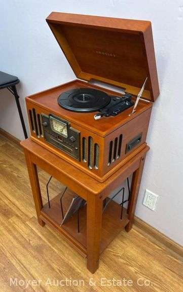 Crosley Record/CD Player with Record Album Stand