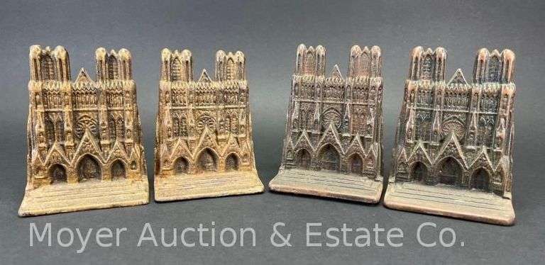 (2) Pairs of Cast Iron Cathedral Bookends, 5"h image