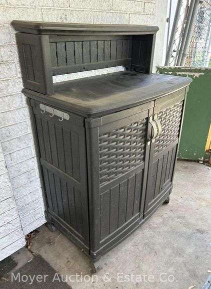 Suncast Outdoor Kitchen Stand with Contents, 31"w