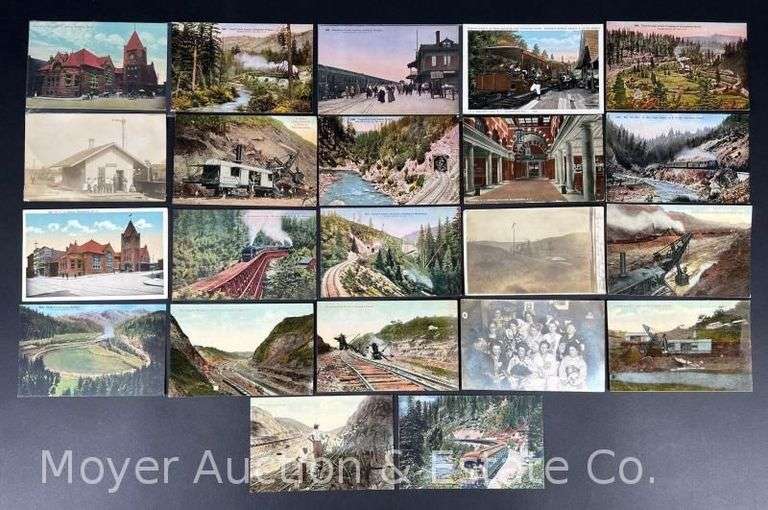 Group of Vintage Railroad Related Postcards image