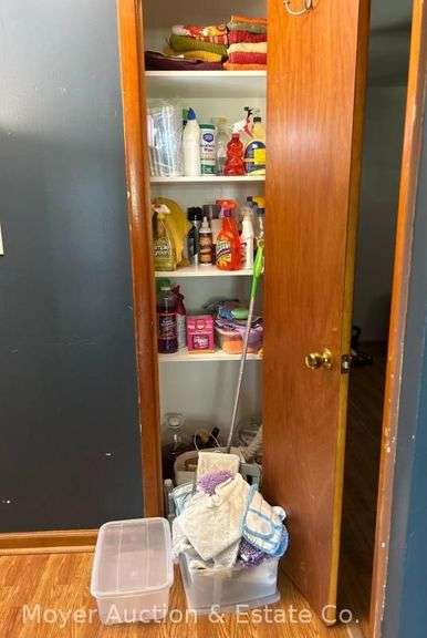 Group of Cleaning Supplies, Rags, Etc,
