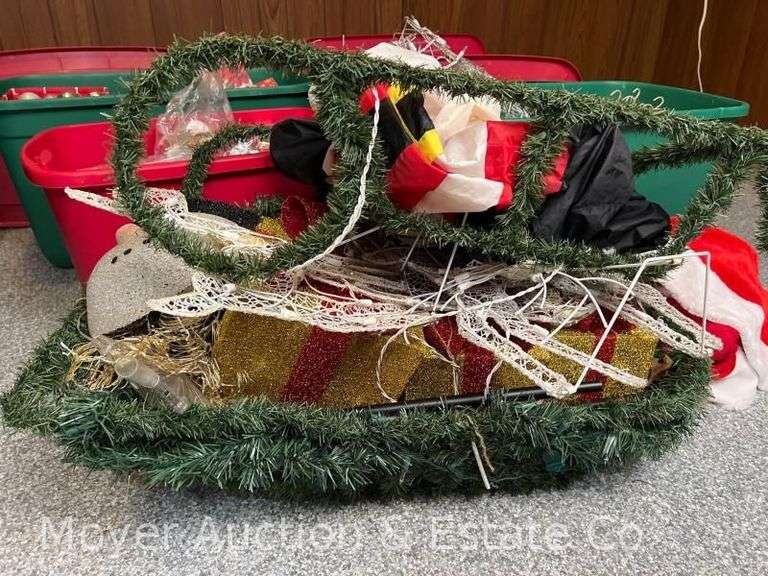 Group of Christmas Decor, Ornaments, Etc.