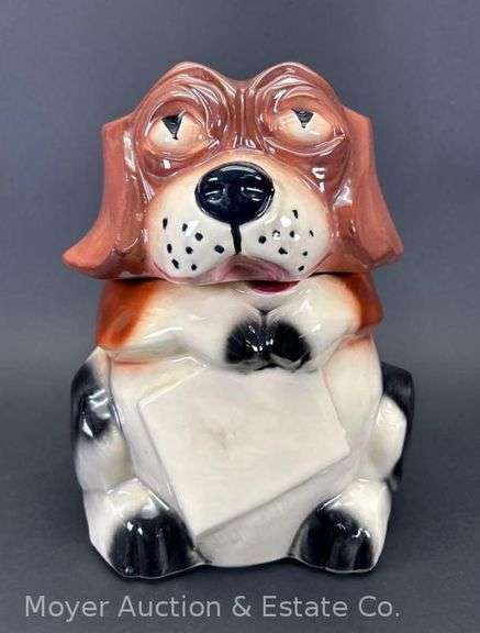 McCoy Pottery Figural Dog Cookie Jar, 9.5"h image