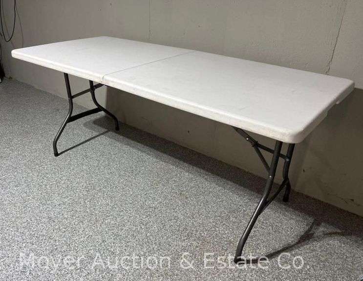 Plastic Folding Table, 70"x30" Tabletop