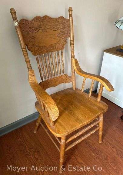 Pressed Back Captains Dining Chair