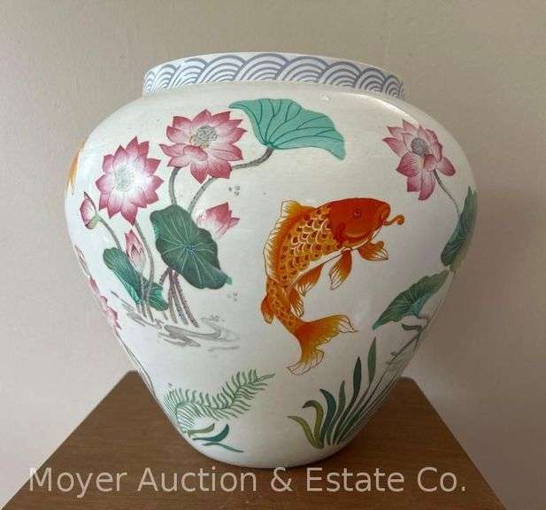 Franklin Mint "The Vase of the Golden Carp", 13"h