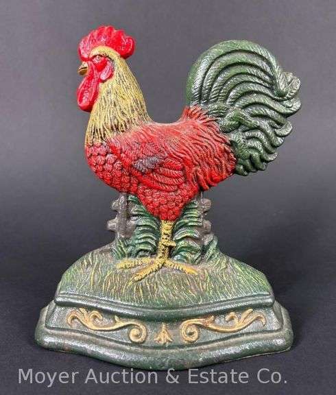 Wright Studios Cast Iron Rooster Doorstop, 7.5"h image