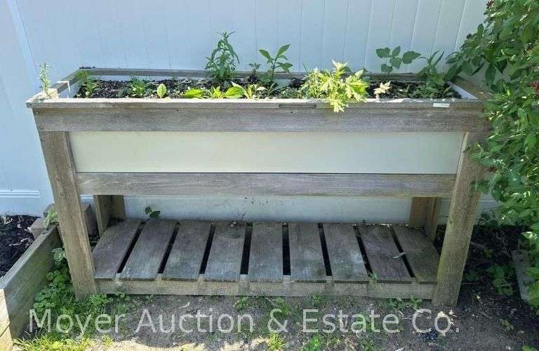 Raised Patio Garden Box, 61"x17"x35"h