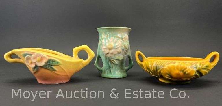 (3) Pieces of Roseville Pottery, 2"-4"h image