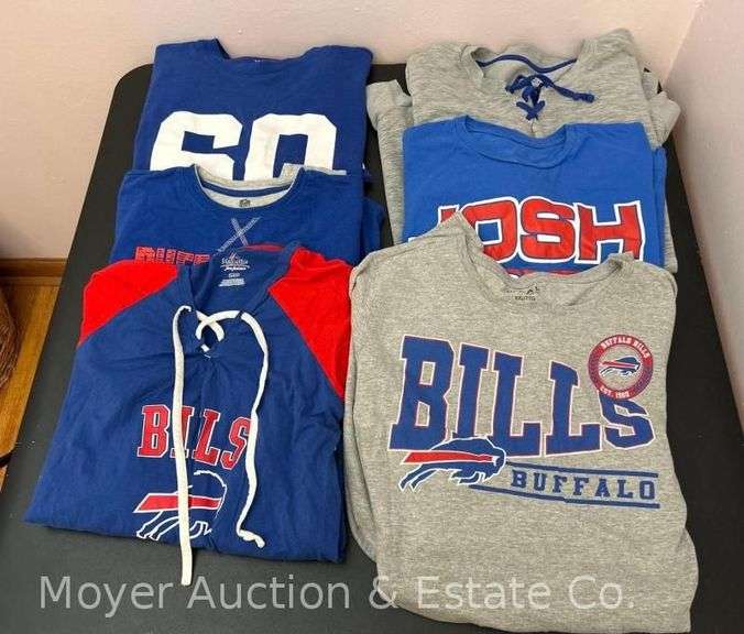 Group of Buffalo Bills Ladies Shirts, Childs XL and Women's Medium and XL