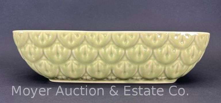 Vintage Brush Pottery Planter, Light Green, 12"w image