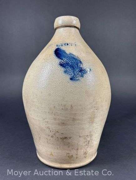Lyons Stoneware Jug, with Cobalt Design, 12"h x 7.5"w image
