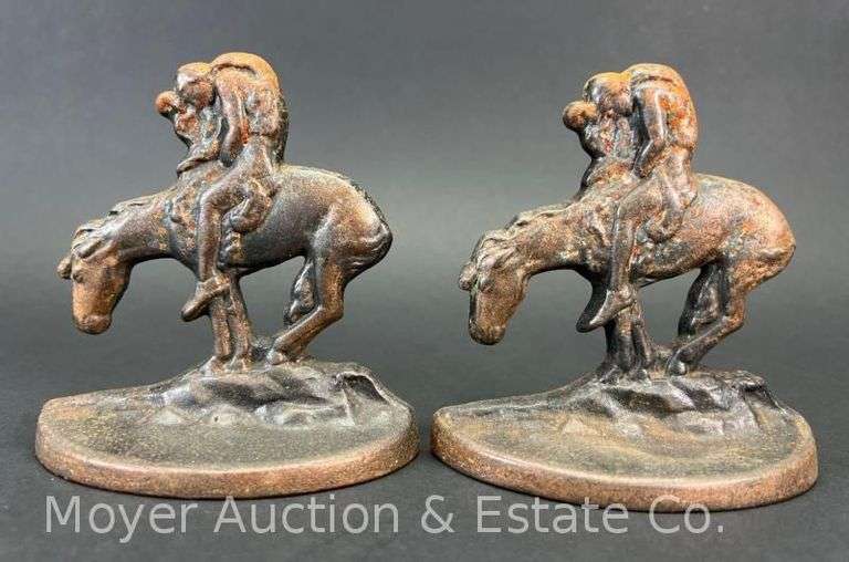 Pair of Cast Iron "The Last Trail" Bookends, 4.5"h image