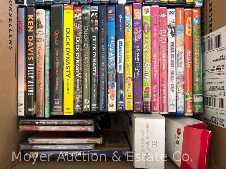Group of DVDs and Books, Religious, Children’s, Etc.