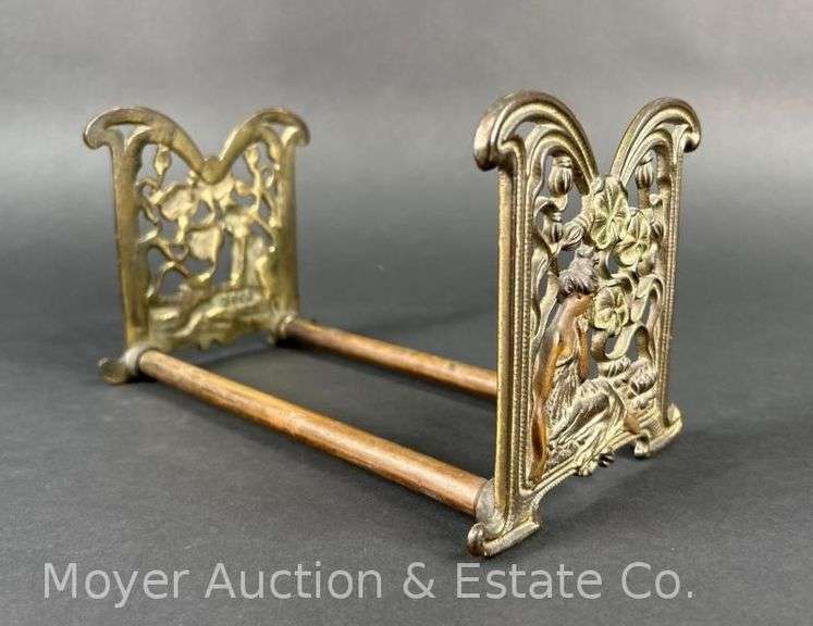 Art Nouveau Style Book Rack, 8.5"w