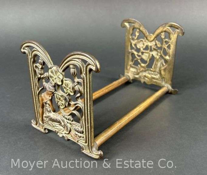 Art Nouveau Style Book Rack, 8.5"w