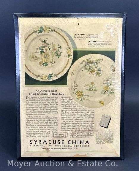 Syracuse China Advertising Sign, Metal, 11.75" x 8.75" image