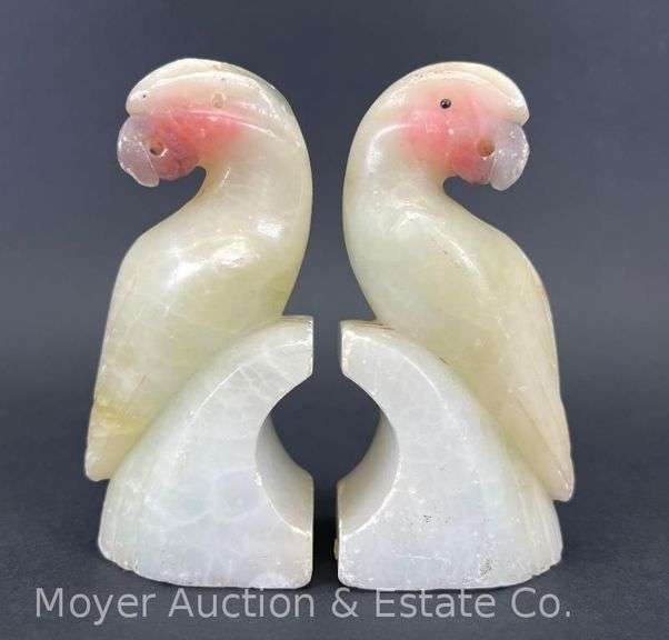 Pair of Marble Bird Bookends, 5"h image