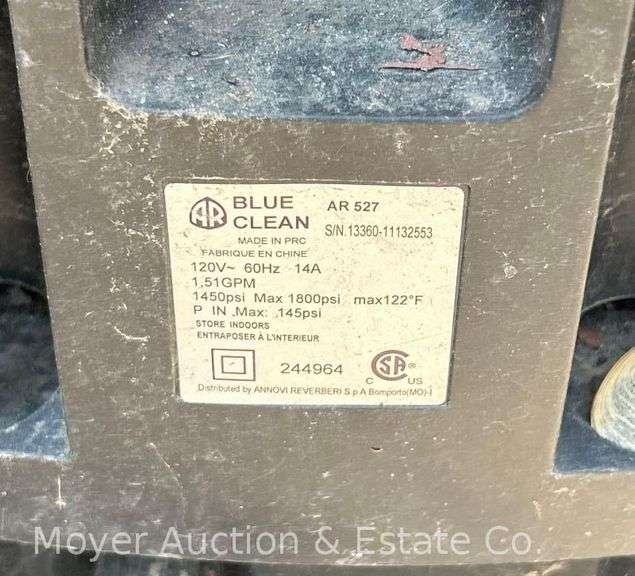 AR Blue Clean Electric Pressure Washer, 1450psi, works