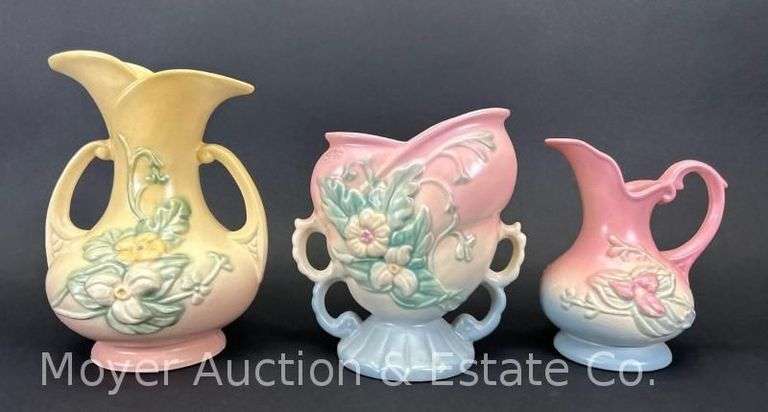 (3) Hull Art Pottery Vases, 5.5"-7.5"h image