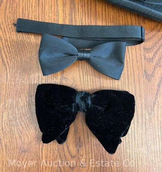 Black Felt Top Hat and Bowties