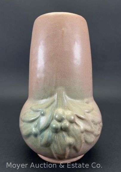 McCoy Pottery Leaf and Berries Vase, 8"h image