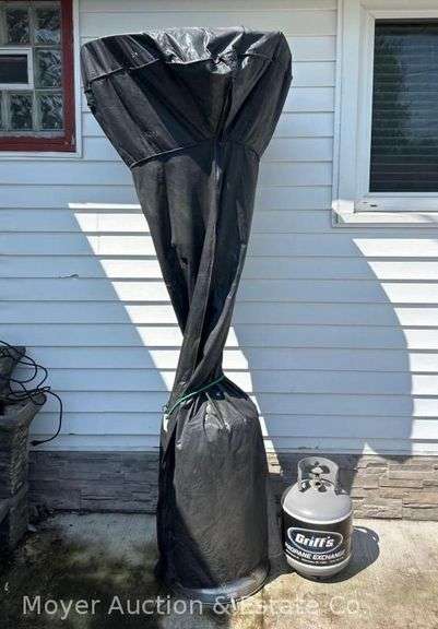 Propane Patio Heater with Propane Tank and Cover, 84"h