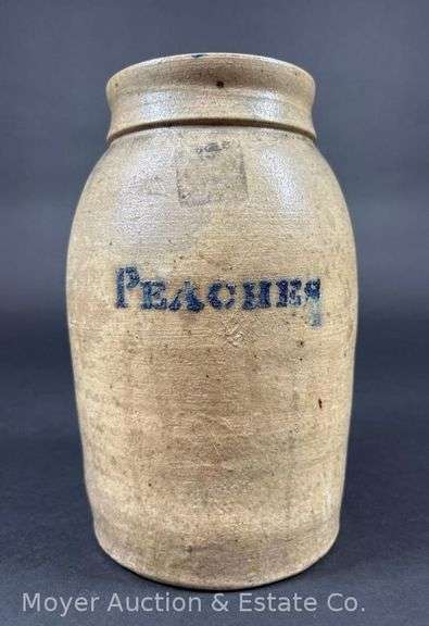 Early Stoneware "Peaches" Jar image