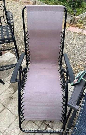 Group of Folding Patio Lounge Chairs, See Photos for Condition and Fading